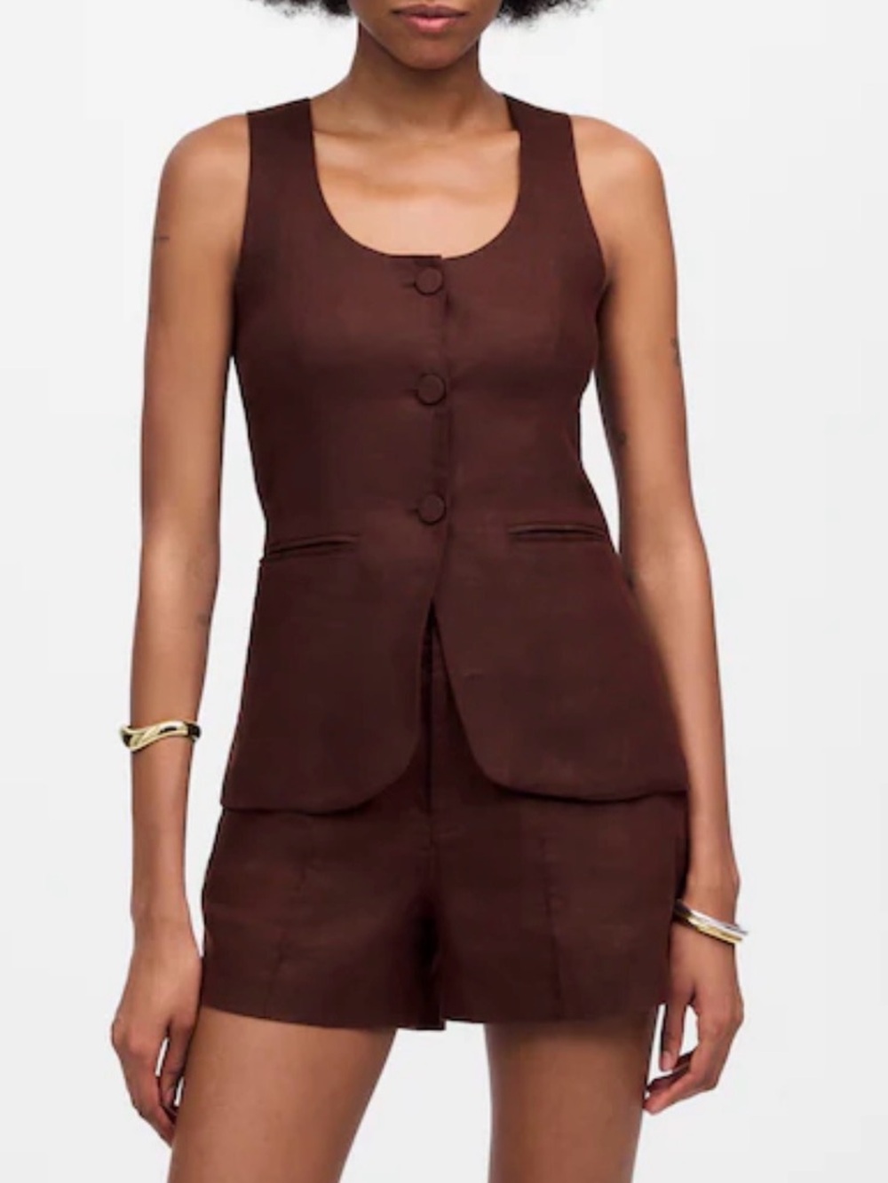SET of Madewell Vest & Skirt in Chocolate Raisin NWT Sz 6